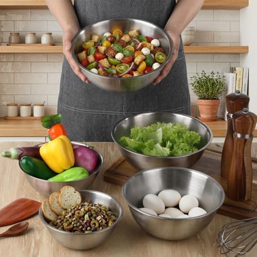 Stainless steel nesting bowls with marks — photo 4