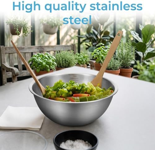 Stainless steel nesting bowls with marks — photo 5