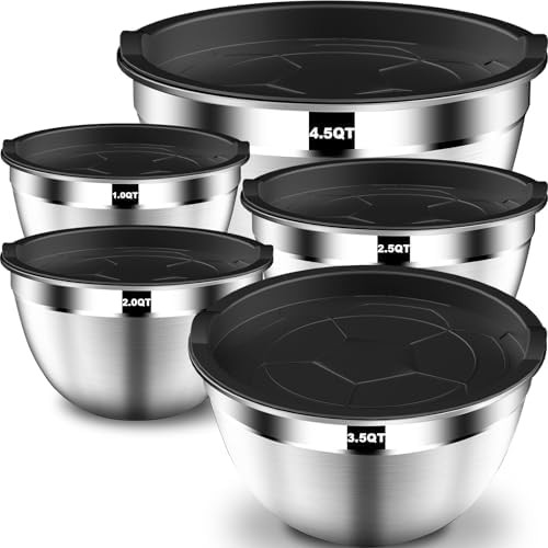 Five Piece Salad and Serving Bowls