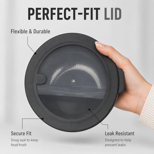 Black plastic nesting bowls with airtight lids — photo 3