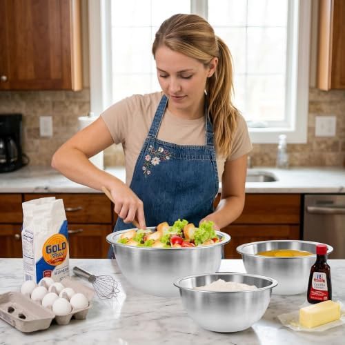 Silver Three Piece Baking Bowl Set — photo 4