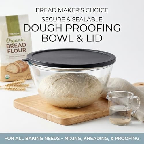 Large glass bowl for bread dough mixing — photo 4