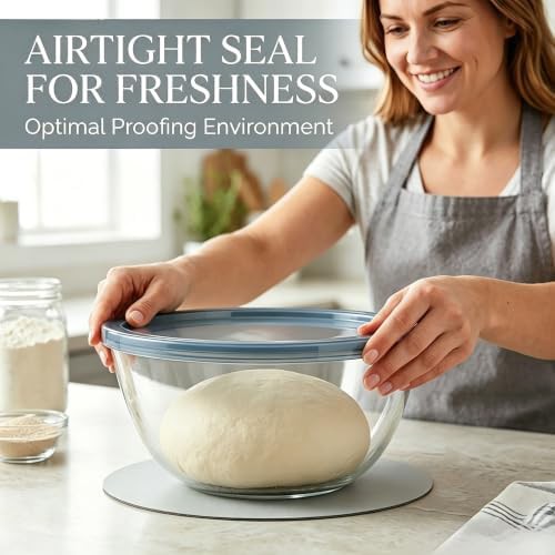 Large glass sourdough bread making bowl — photo 4