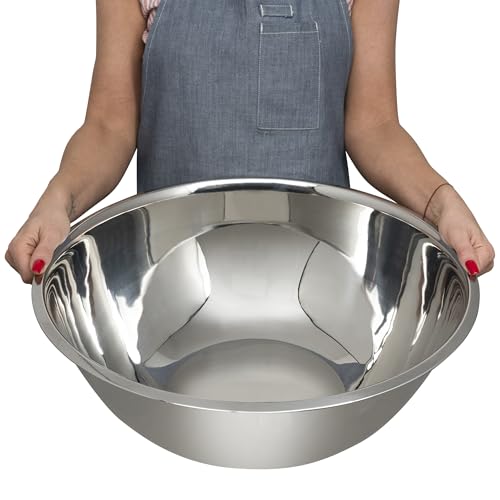 16 Qt Large Stainless Steel Mixing Bowl for Baking