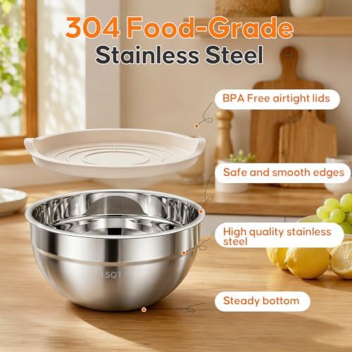 Stainless steel mixing bowls with grater attachments — photo 4