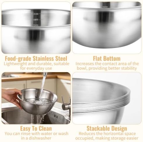 Twelve Piece Graduated Stainless Steel Bowls — photo 3