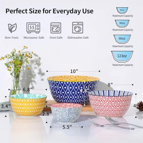 Multicolor ceramic prep bowl set — photo 3