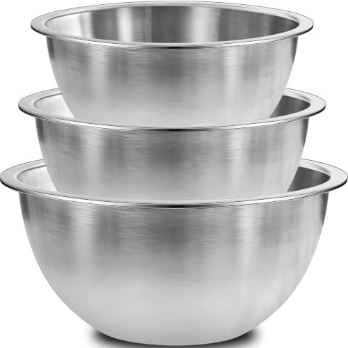 Large Three Piece Stainless Steel Bowls