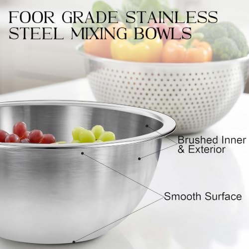 Large Three Piece Stainless Steel Bowls — photo 3