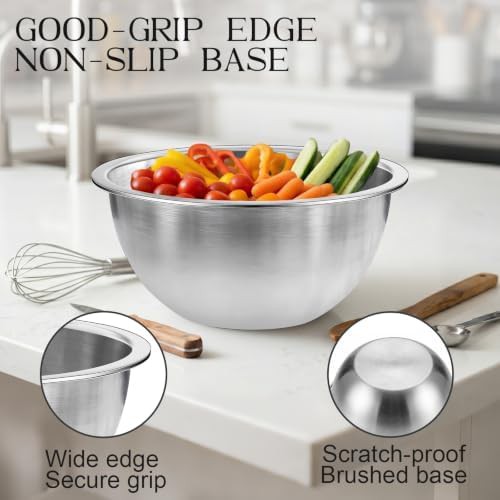 Large Three Piece Stainless Steel Bowls — photo 4