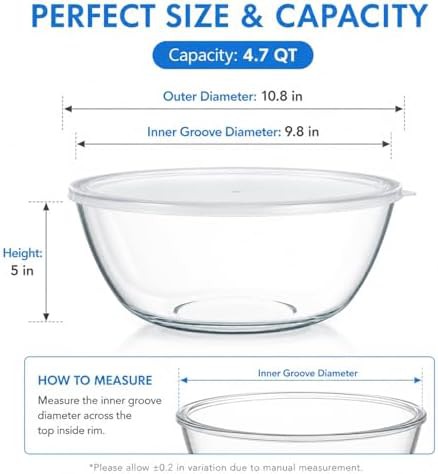 Extra large glass proofing bowl — photo 4