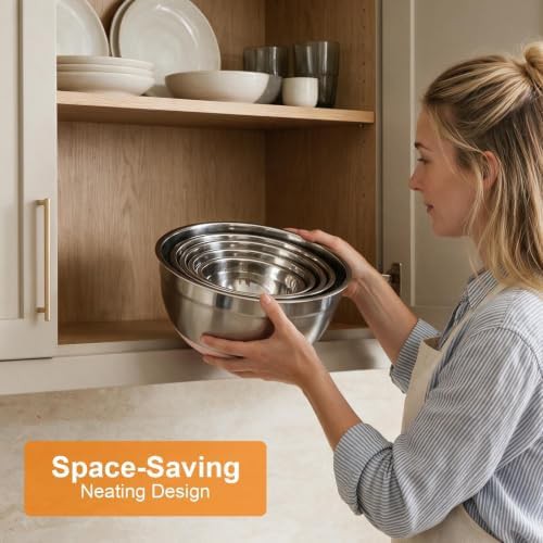 Stainless steel bowls with non-slip silicone base — photo 5