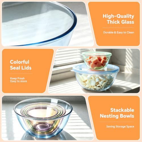 Glass mixing and meal prep set — photo 5
