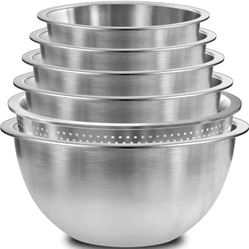 Stainless Steel Bowls with Colander Set